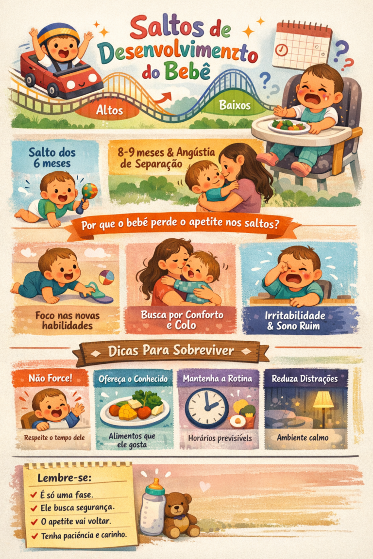 Bebê Parou de Comer? Entenda os Saltos de Desenvolvimento